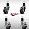 Service Caster 3'' SS Maroon Poly Wheel Swivel 1-3/4'' Expanding Stem Caster Set 2 Brakes, 4PK SCC-SSEX20S314-PPUB-MRN-2-TLB-2-134 - alternate 3